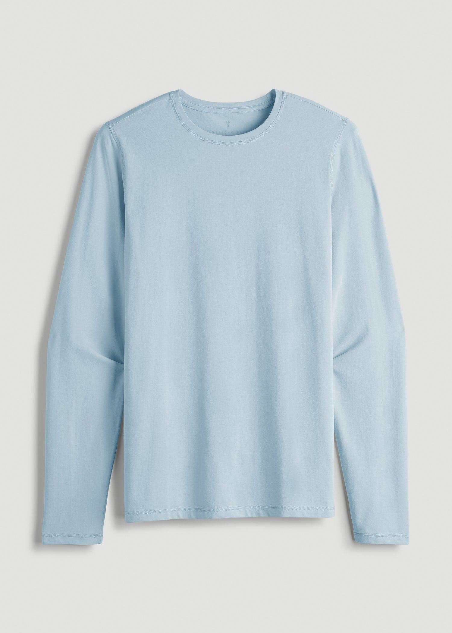 The Essential SLIM-FIT Long Sleeve Tee for Tall Men in Ice Blue Male Product Image