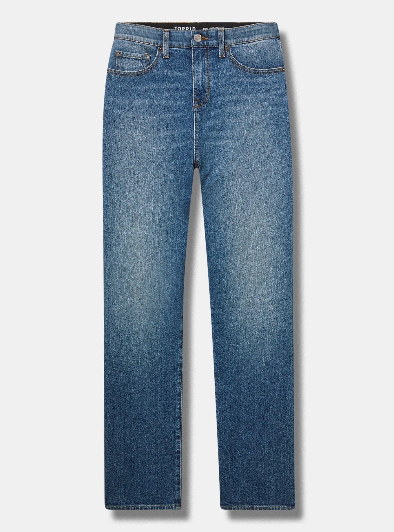High Rise Straight Elastic Waist Jean Product Image