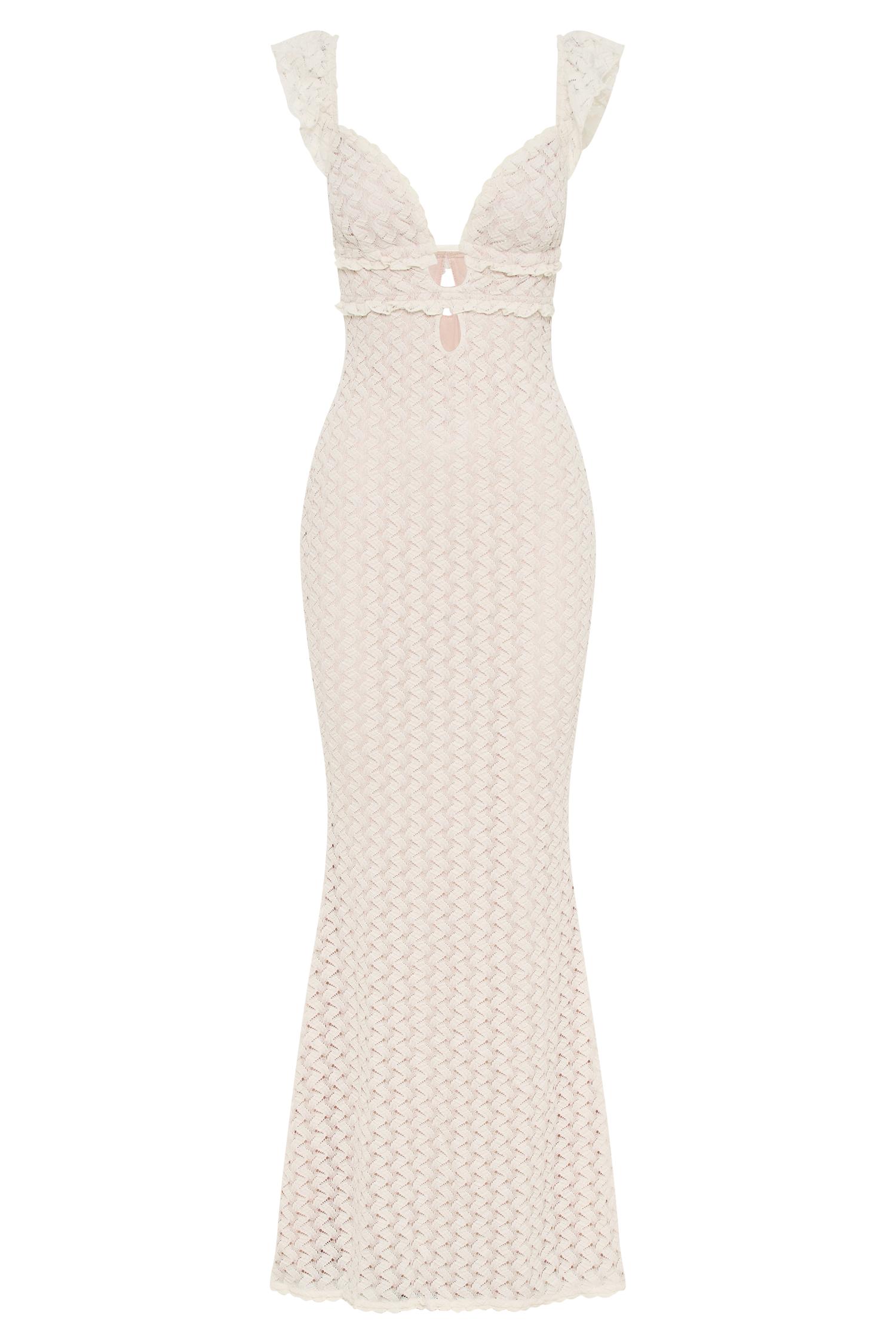 Ezra Lace Maxi Dress - Ivory Product Image