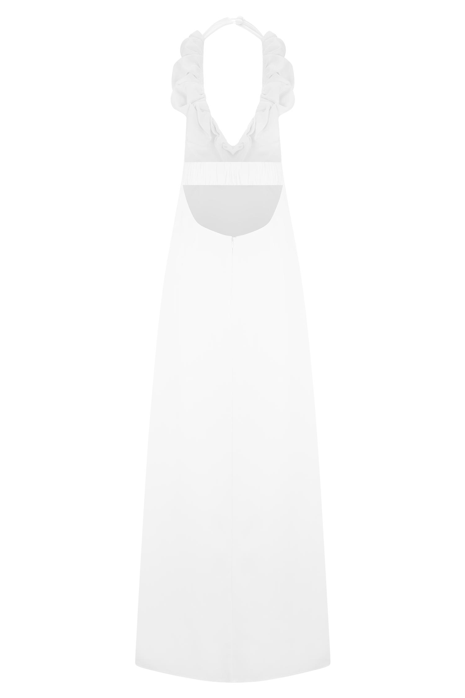 Carolyn Linen Bubble Maxi Dress - White Product Image