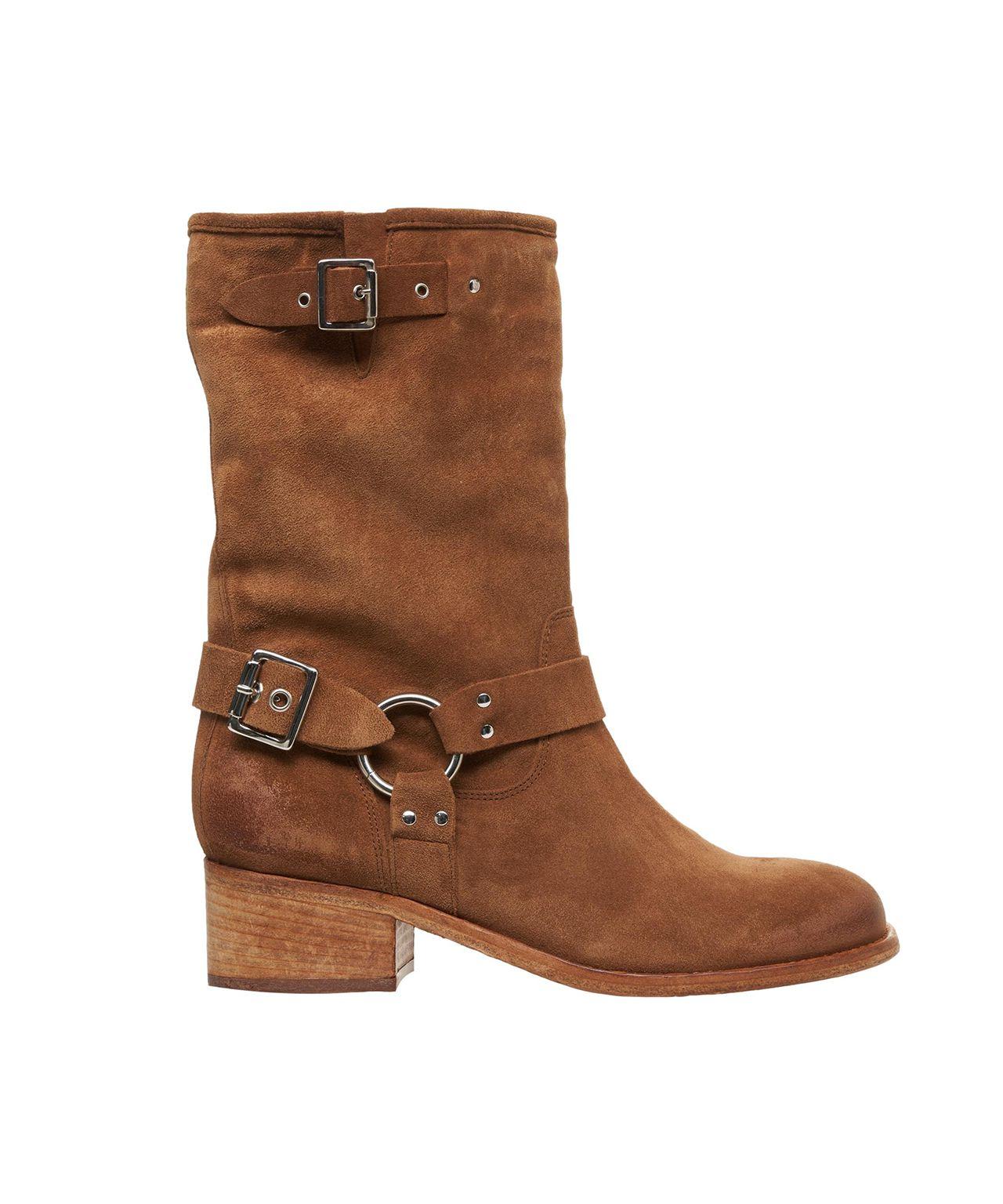 Suede biker boots Product Image