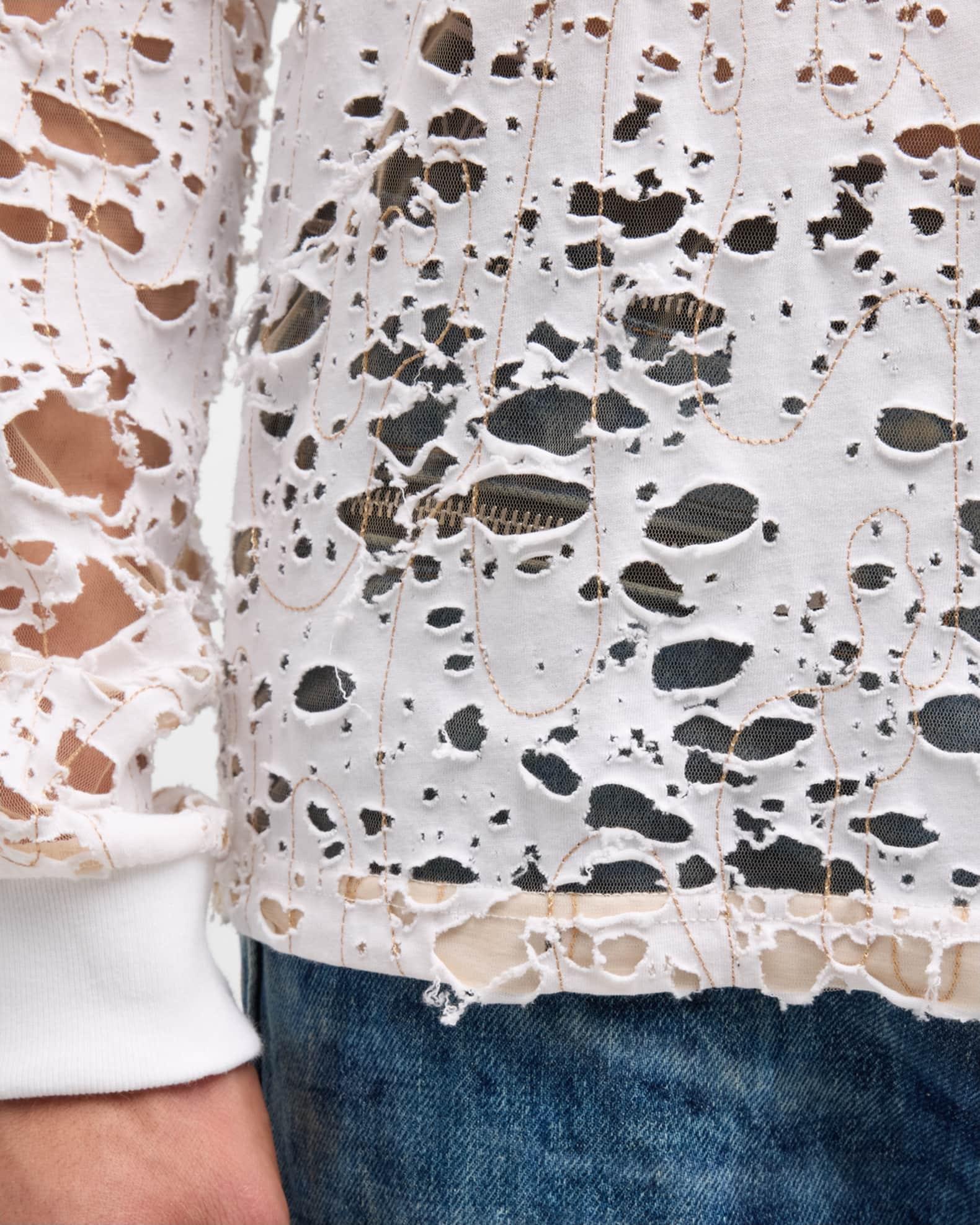 Mens Burnout Jersey and Tulle T-Shirt Product Image