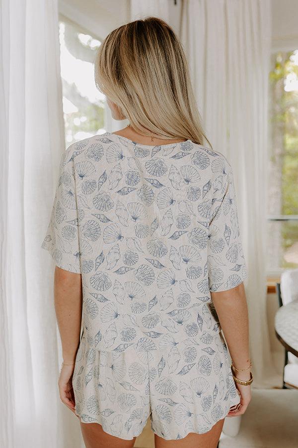 Beachcomber Linen-Blend Button Down Top Product Image