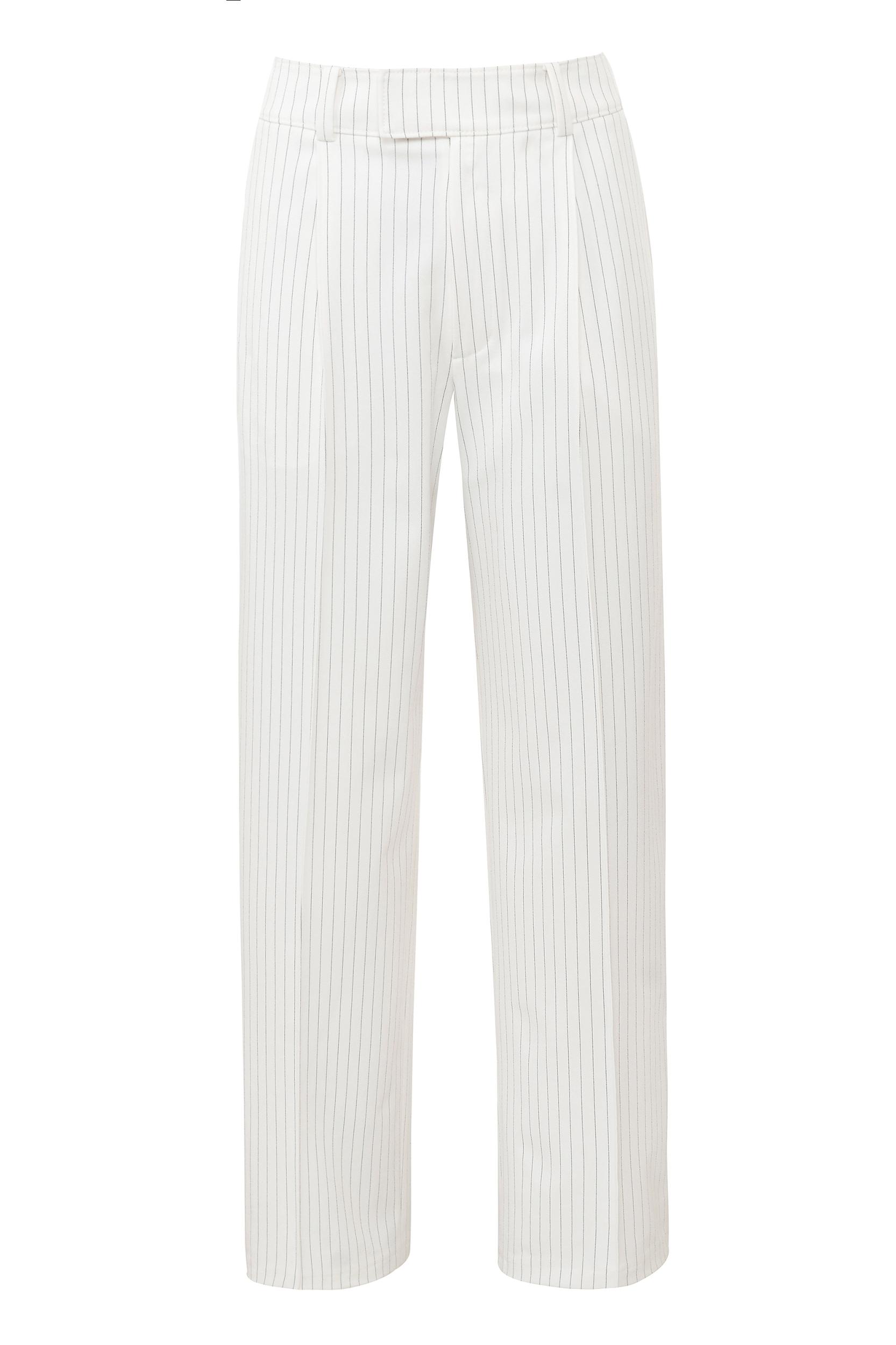 Hayden  white pinstripe high waist tailored trousers - sale Product Image