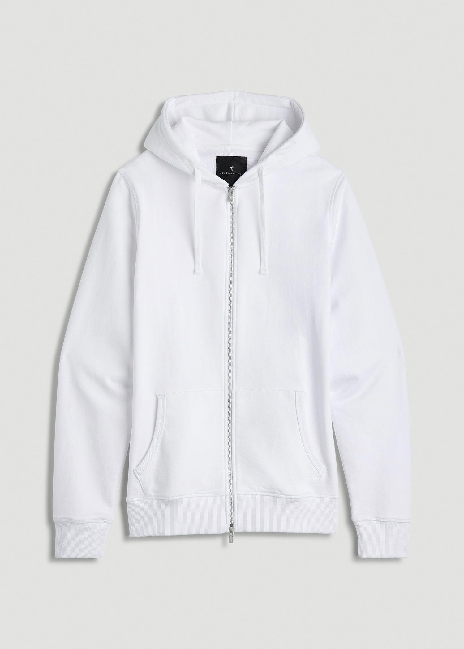 Wearever 2.0 French Terry Full-Zip Hoodie for Tall Men in White Male Product Image