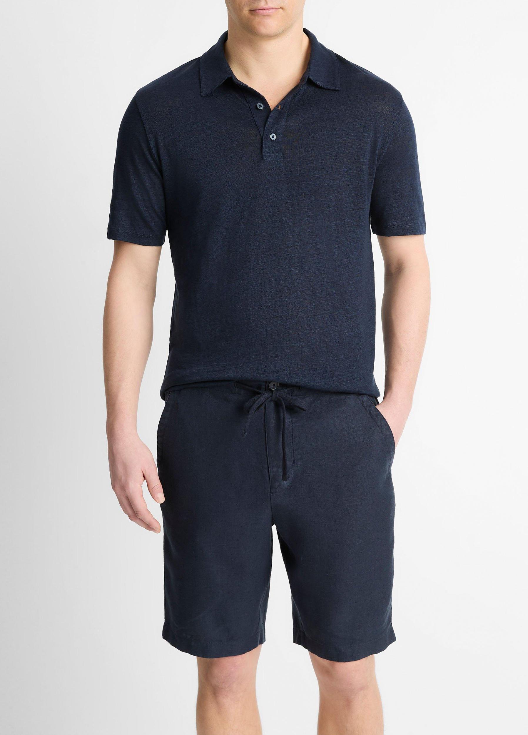 Linen Polo Shirt Product Image