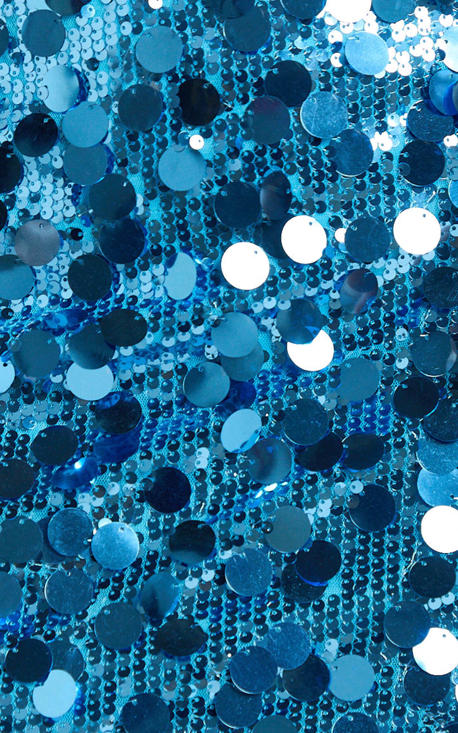 Lucy Mini Skirt - Large Circle Sequin Skirt in Blue Product Image