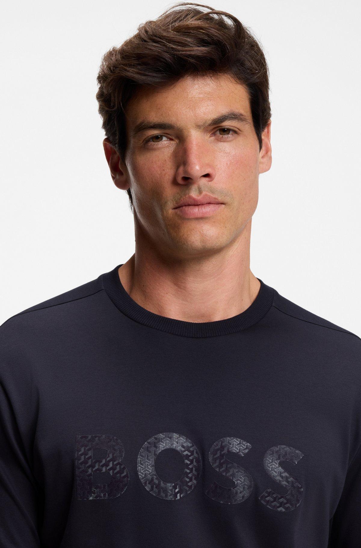 Structured-logo T-shirt in cotton jersey Product Image