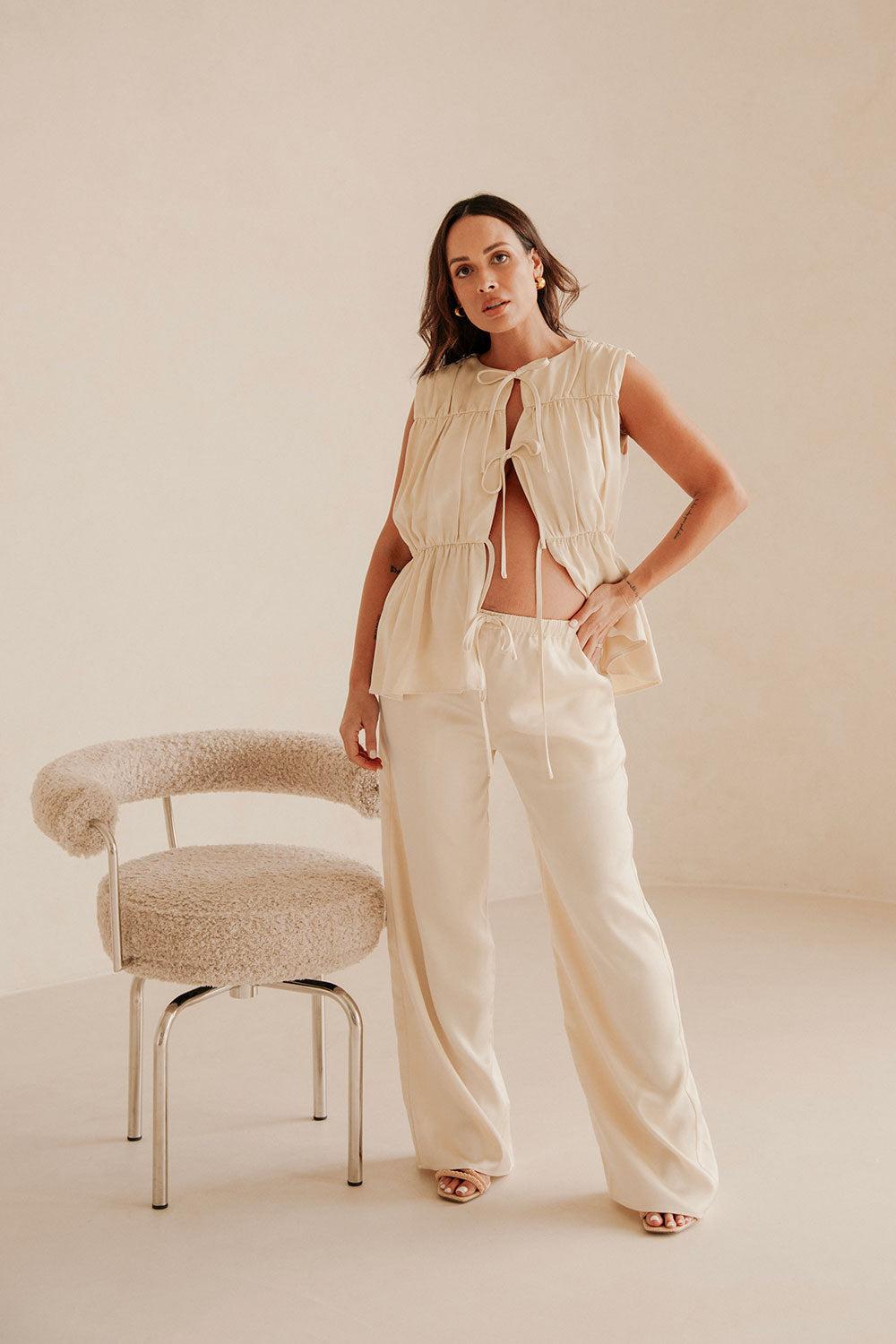 Juliette Pants - Beige Product Image