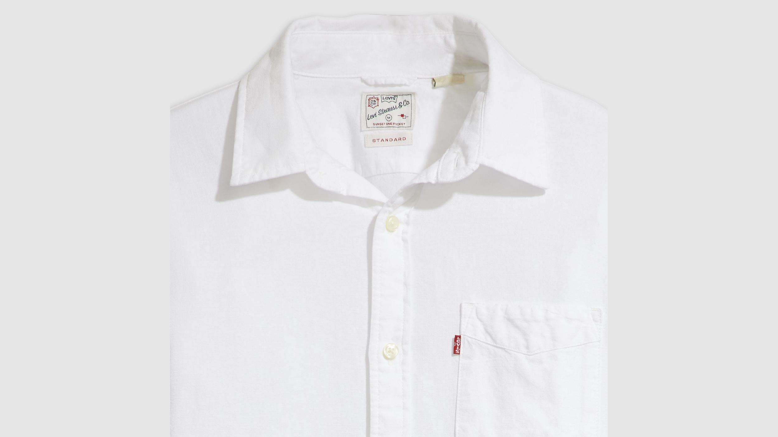 Sunset One Pocket Cotton Linen Standard Fit Shirt Product Image