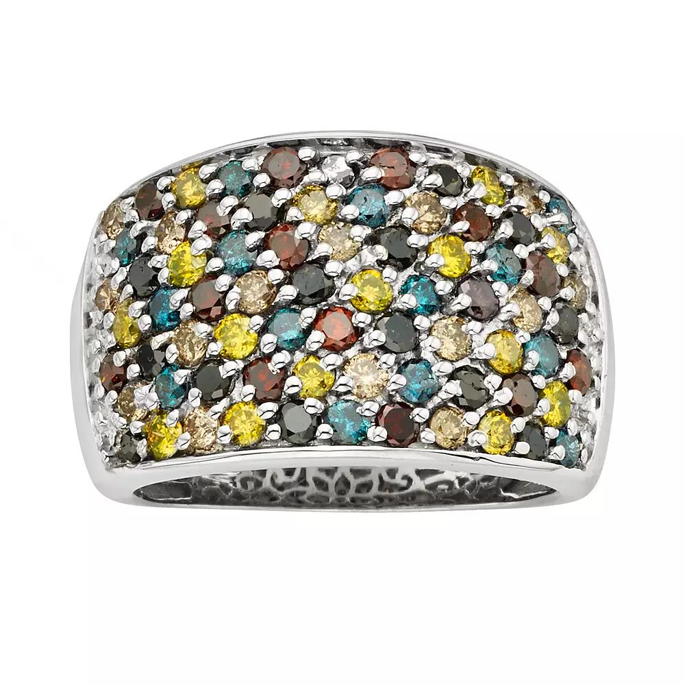 Jewelexcess Sterling Silver 2-ct. T.W. Diamond Ring, Women's, Size: 6, Multicolor Product Image