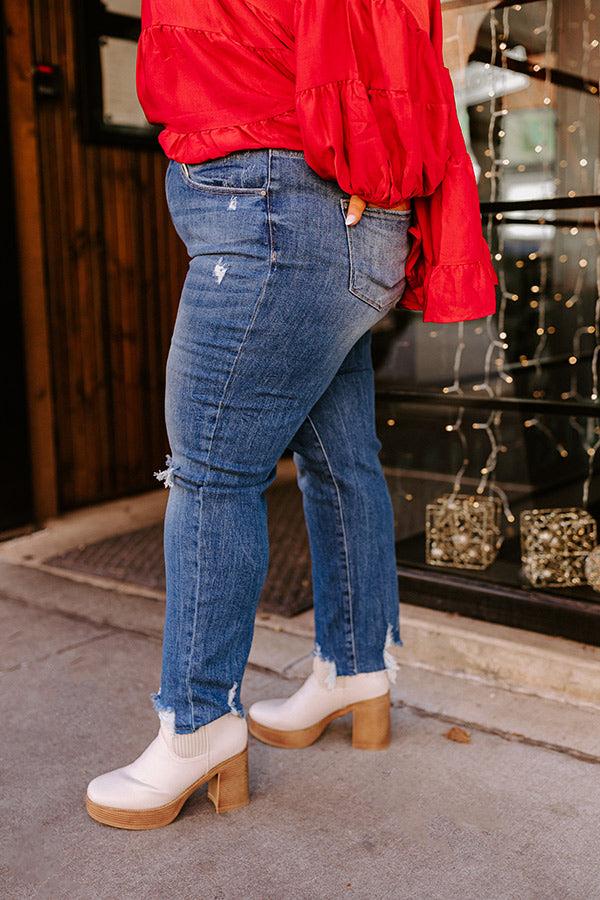 Risen The Emily Midrise Distressed Jean Curves Product Image