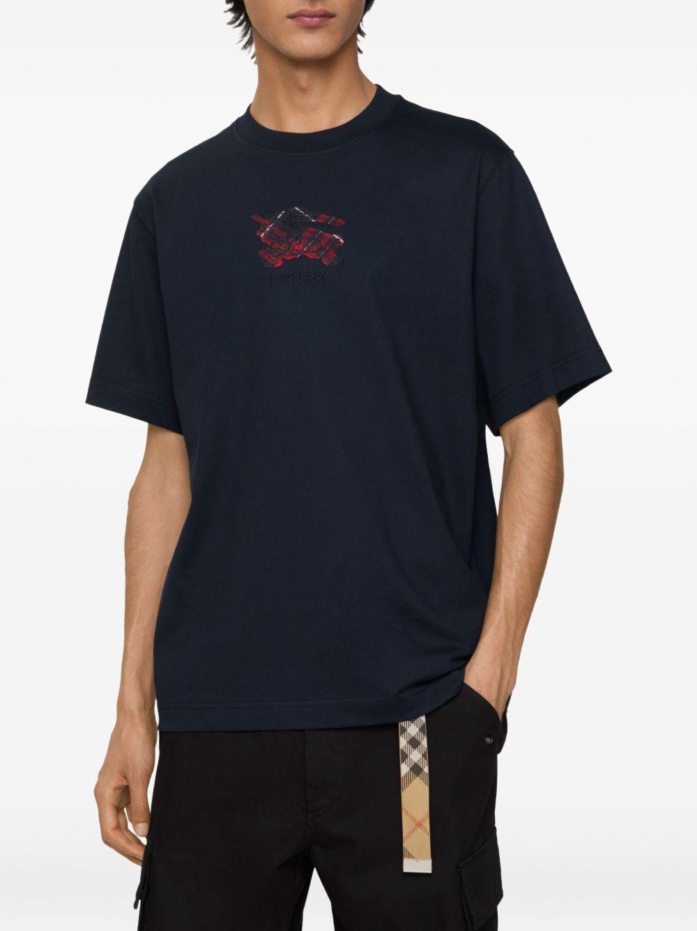 embroidered cotton T-shirt Product Image