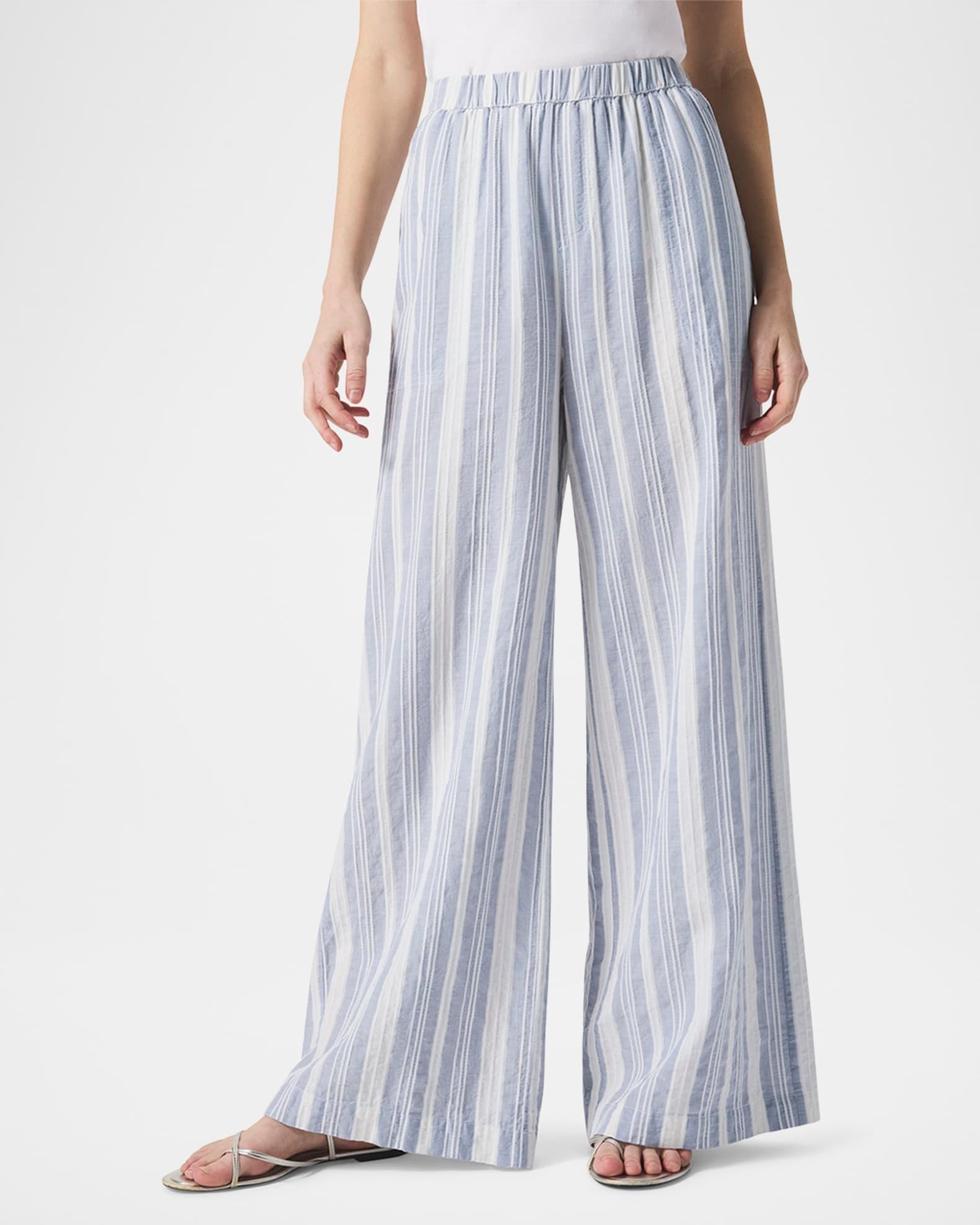 Raegan Striped Linen-Blend Pants Product Image