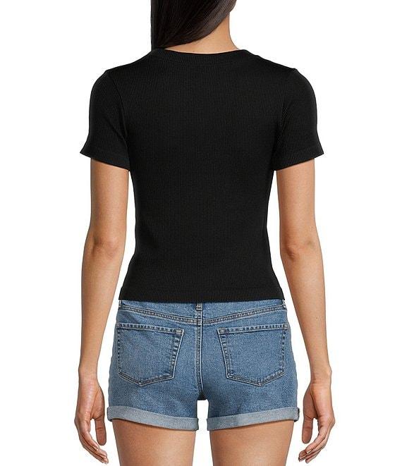 Moa Moa Short Sleeve Crew Neck Pullover T-Shirt Product Image