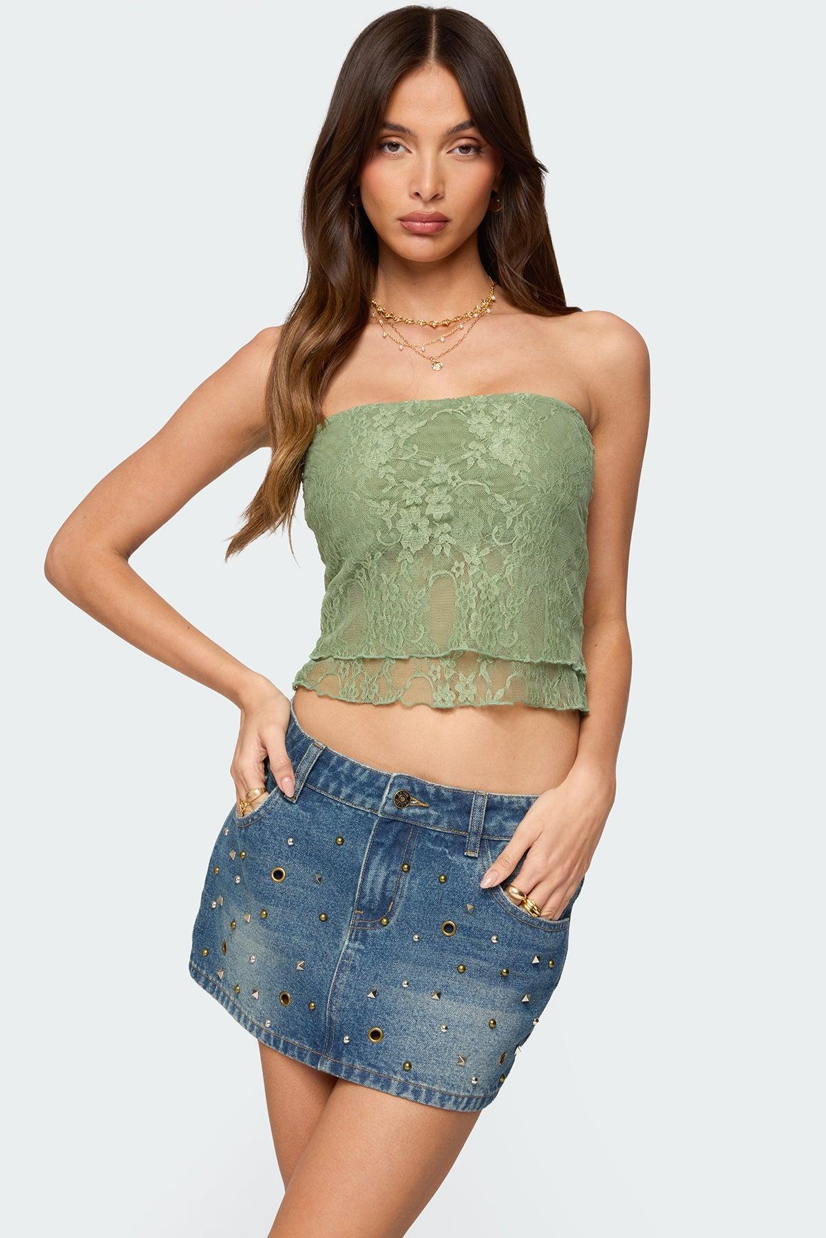 Liri Layered Lace Tube Top Product Image