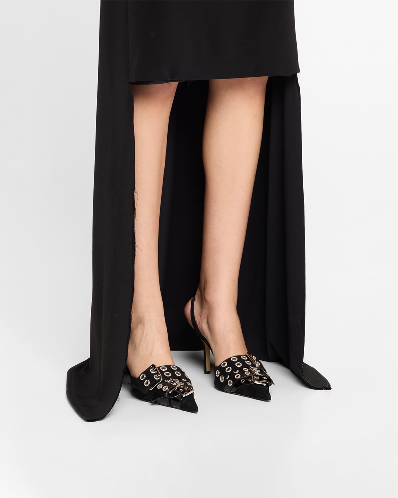 Suede Buckle Belt Pumps Product Image