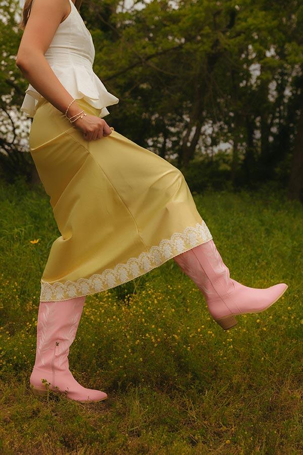 The Juliette Faux Leather Cowboy Boot Product Image