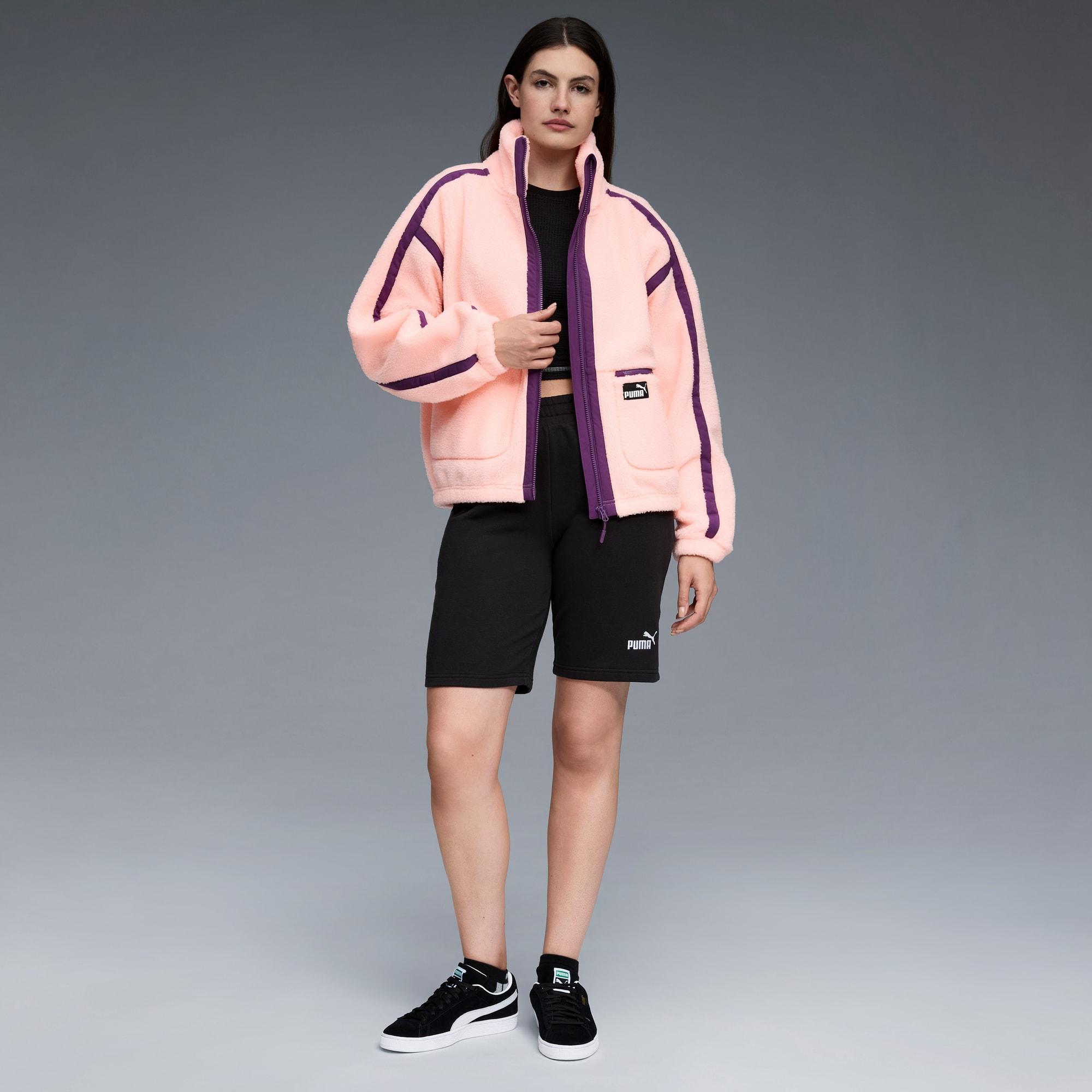 Sherpa Fleece Jacket W/ Wove Women Product Image