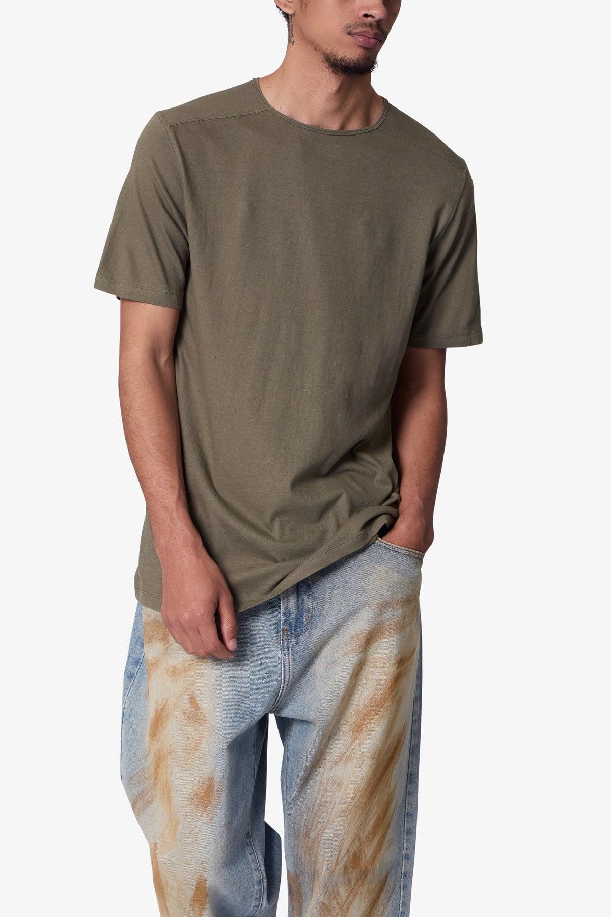 Sheer Crewneck Tee - Olive Product Image
