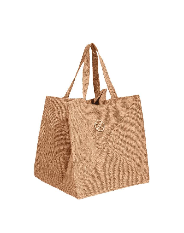 Raffia Pyramid Bag - Natural Product Image