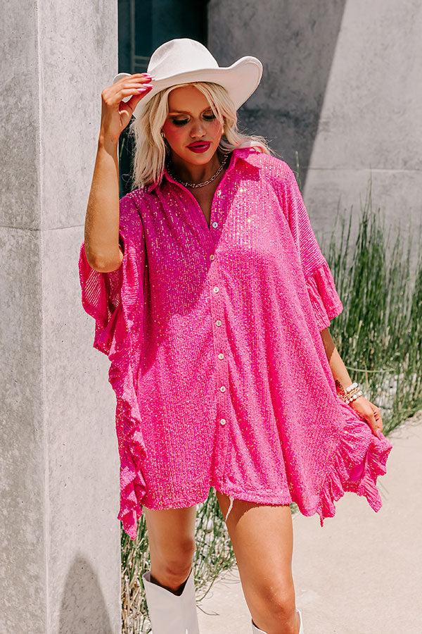 West Side Sparkle Sequin Tunic Top Product Image