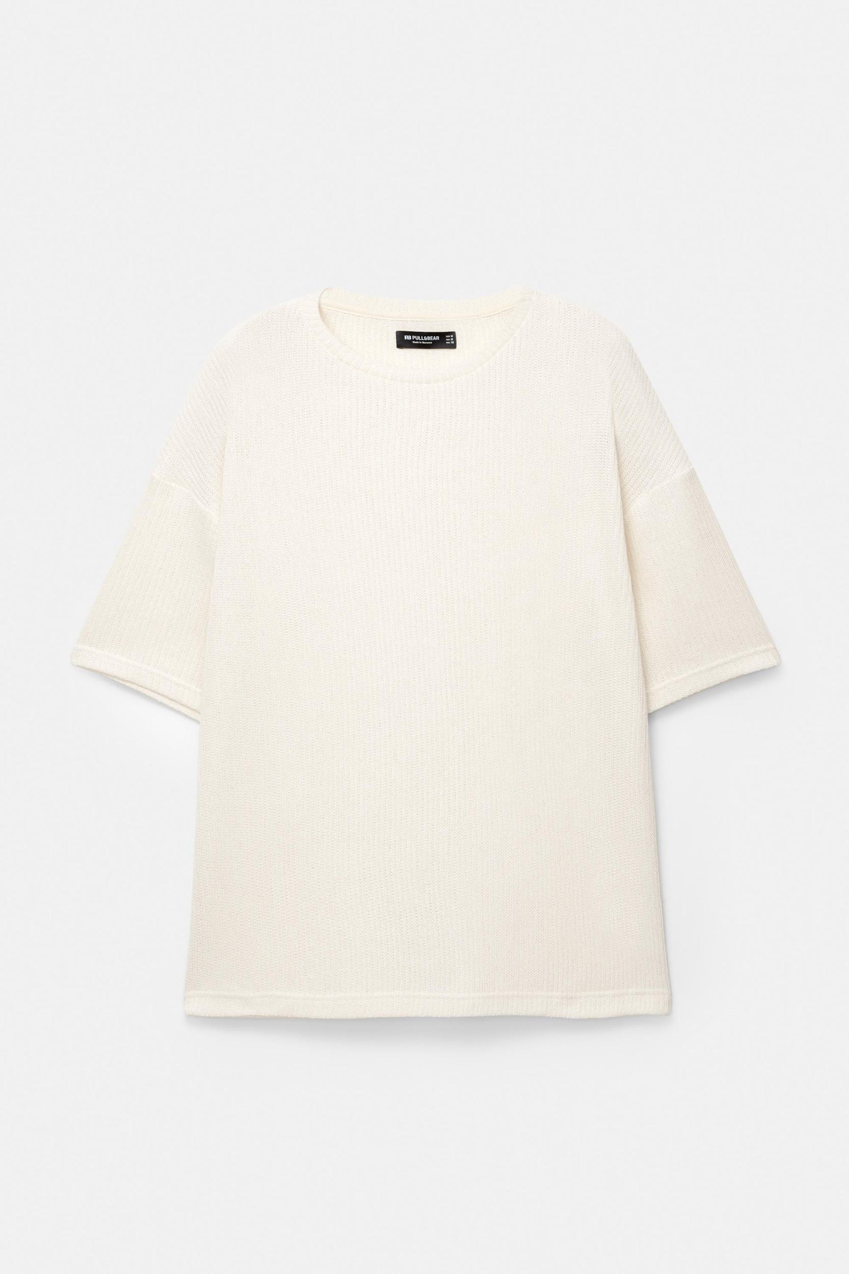 Boxy fit knit T-shirt Product Image