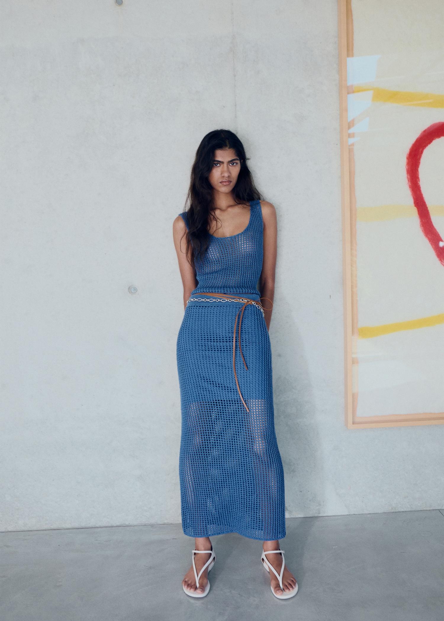 Crochet long skirt - Women | MANGO USA Product Image