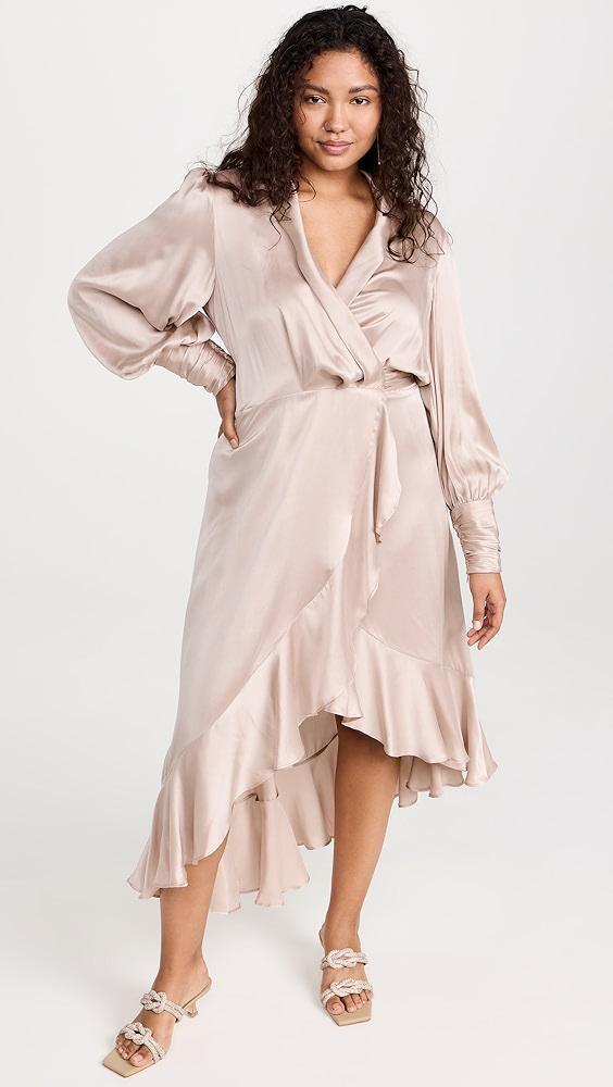 Zimmermann Silk Wrap Midi Dress | Shopbop Product Image