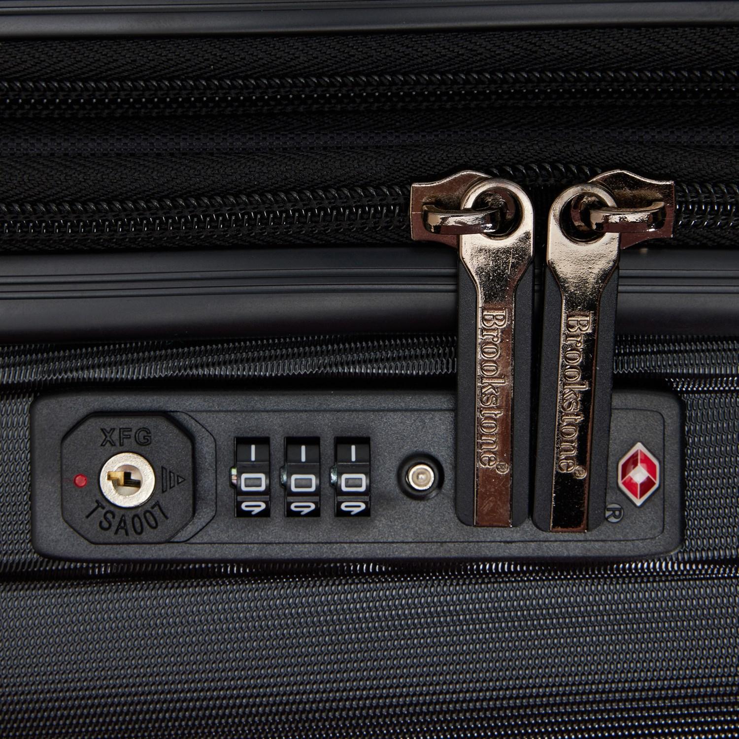 Brookstone 21” Nelson Carry-On Spinner Suitcase - Hardside, Expandable, Black Product Image