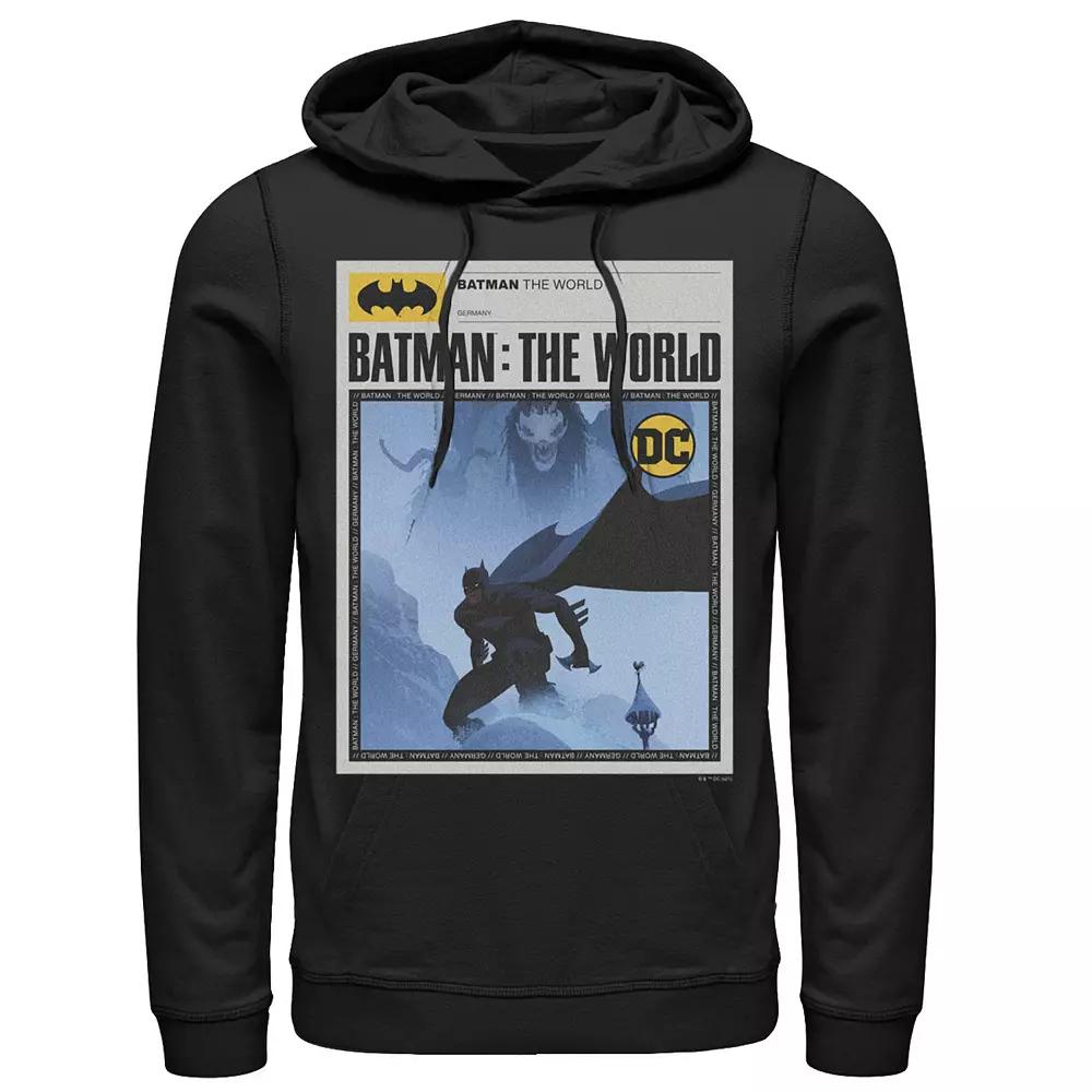 Men's Batman: The World Germany News Poster Hoodie, Boy's,  Product Image