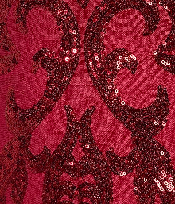 B. Darlin Placement Sequin Bow Back Bodycon Dress Product Image