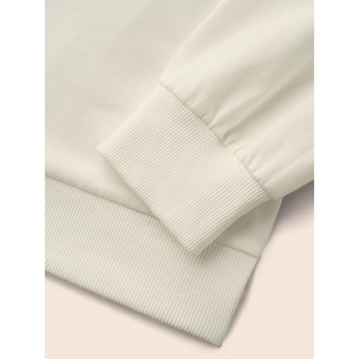 Plus Size Lobster Pattern Round Neck Sweatshirt Women Originalwhite Casual Patchwork Round Neck Everyday Sweatshirts BloomChic 14-16/1X Product Image