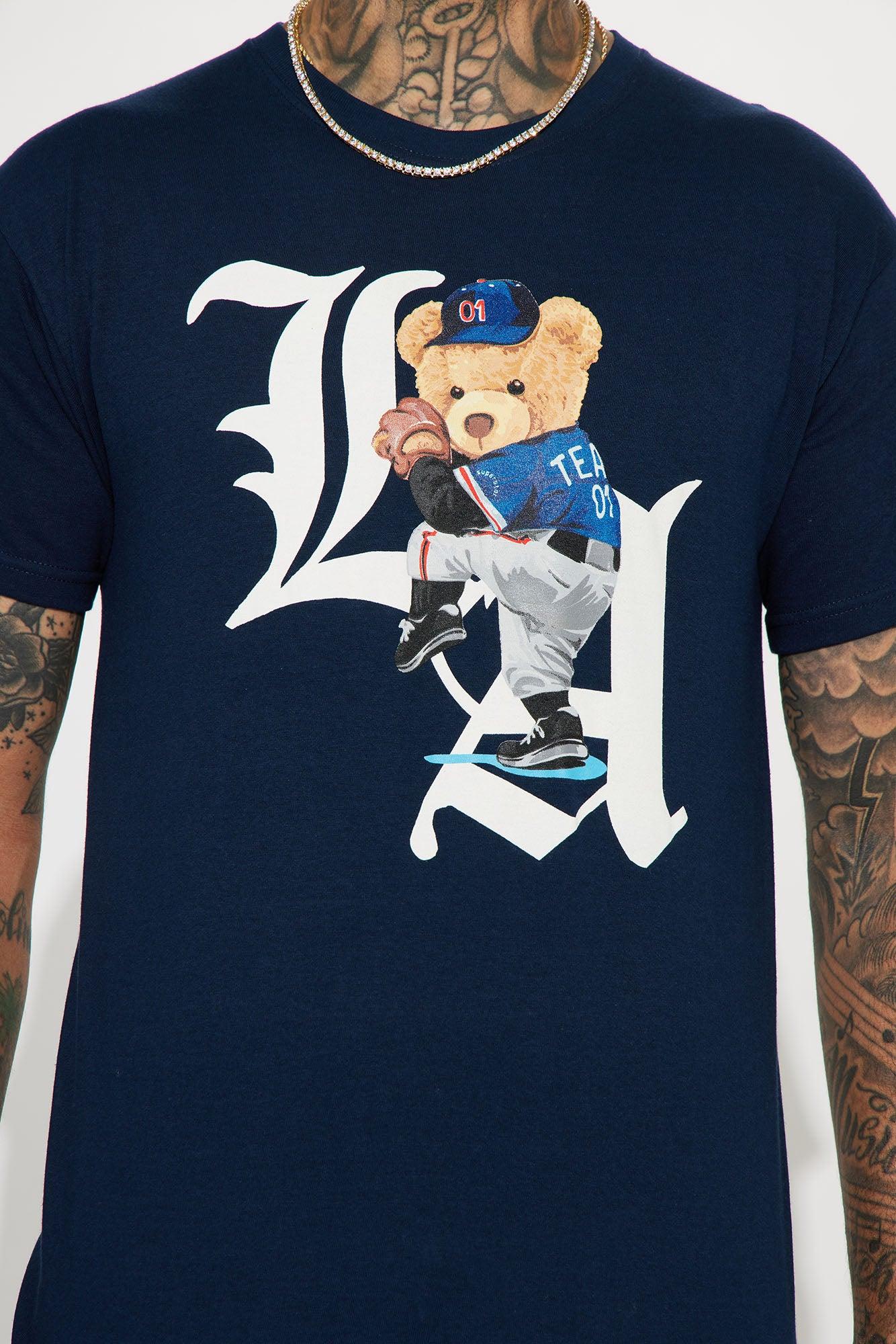 L.A. Teddy Short Sleeve Tee - Navy Product Image