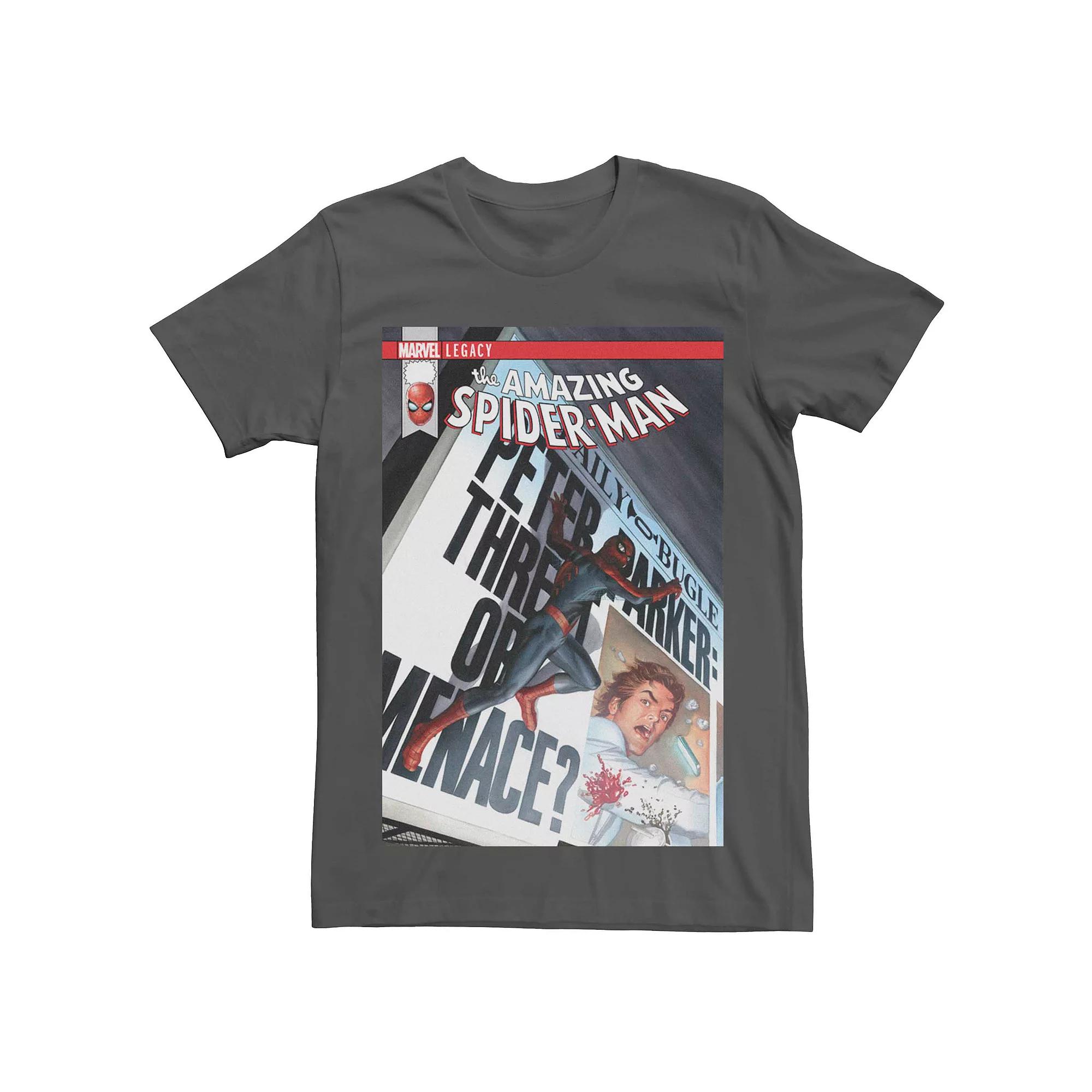 Men's Marvel's Spider-Man Bugle Newspaper Comic Cover Tee,  Product Image