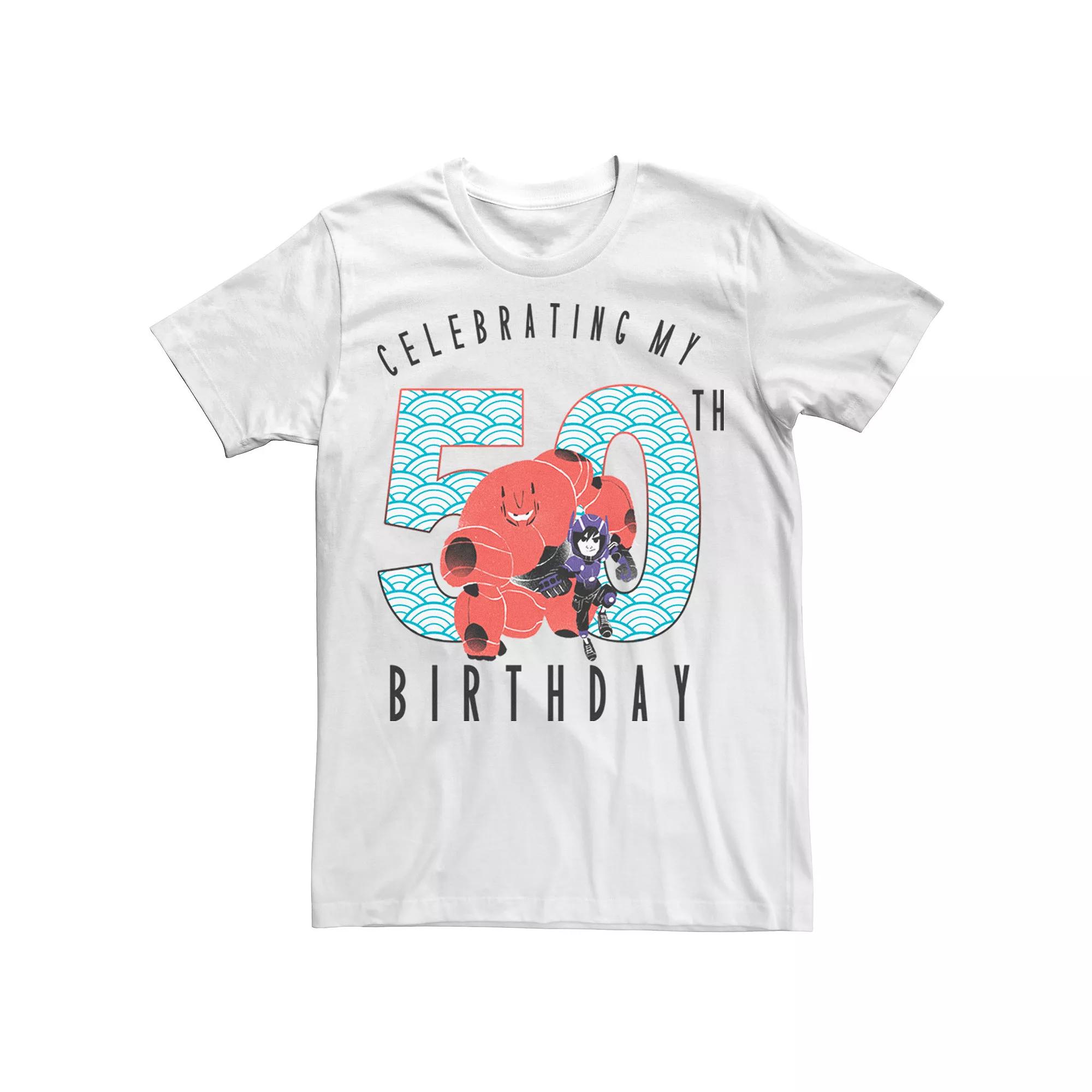 Disney's Big Hero 6 Baymax Hiro 50th Birthday Men's Tee,  Product Image