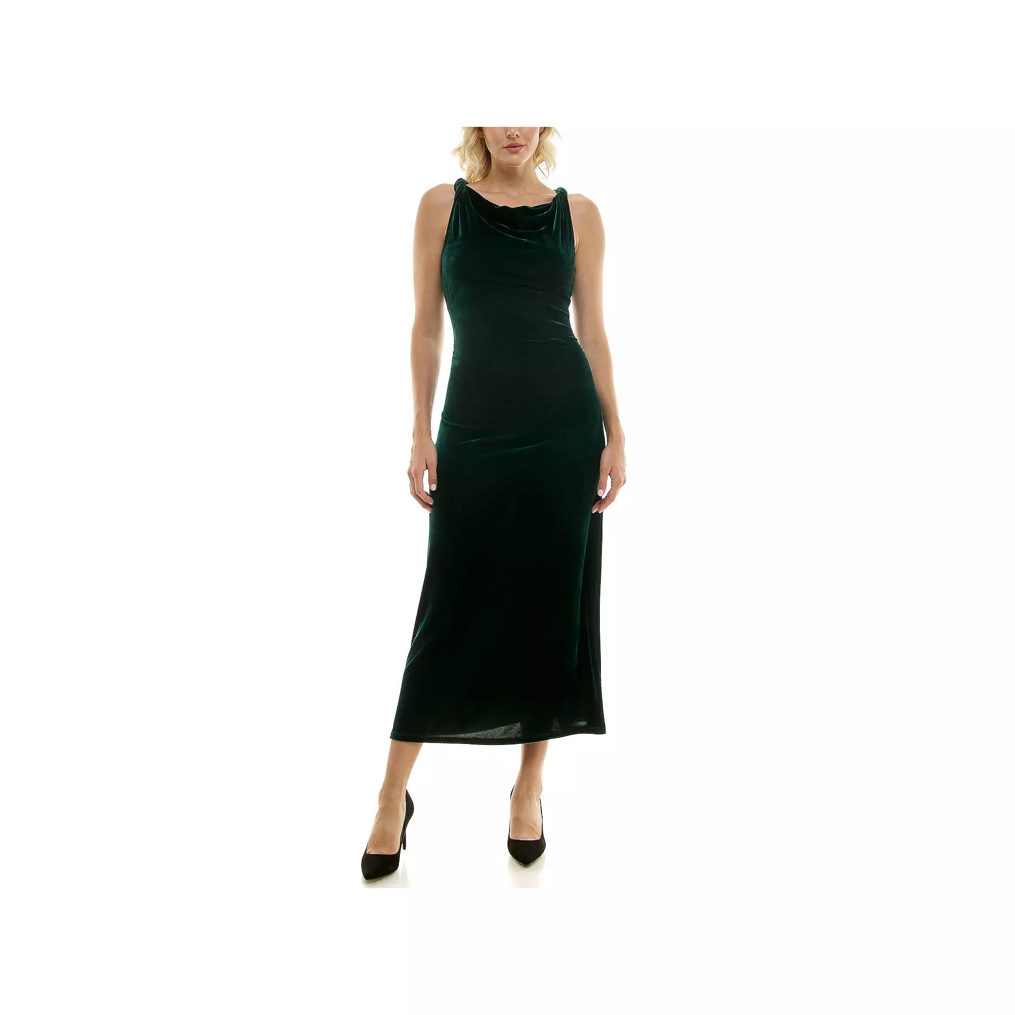 Women's Taylor Twist Strap Cowlneck Maxi Dress, Size: 14, New Green Product Image