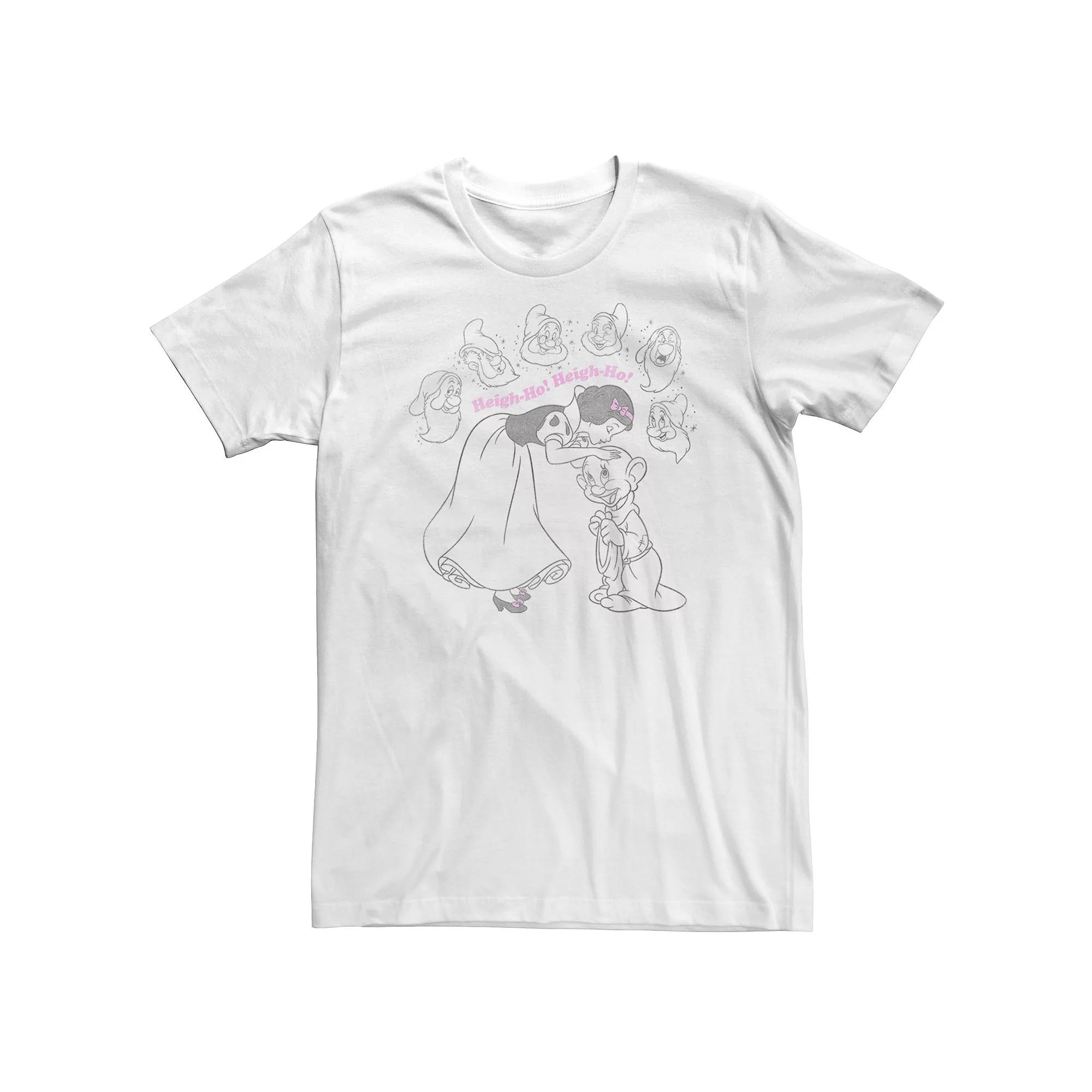 Big & Tall Disney Snow White And The Seven Dwarfs Heigh-Ho Line Art Tee, Men's,  Product Image
