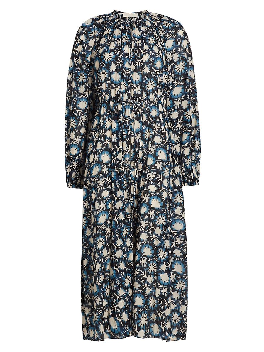 Womens Renata Floral Cotton-Blend Midi-Dress Product Image