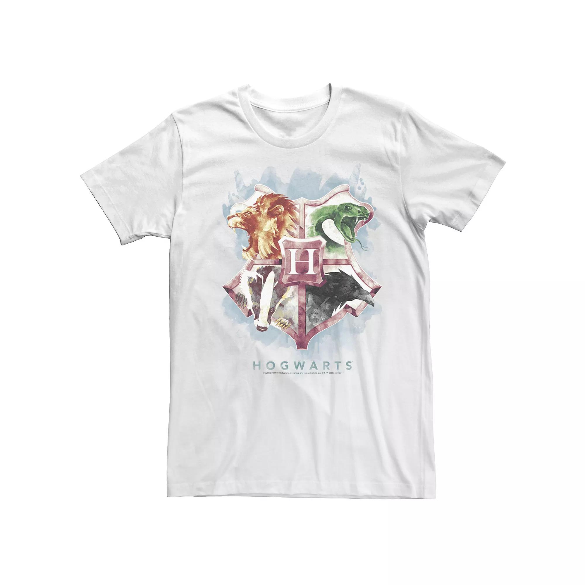 Men's Harry Potter Hogwarts Houses Crest Tee, Size: Medium, White Product Image