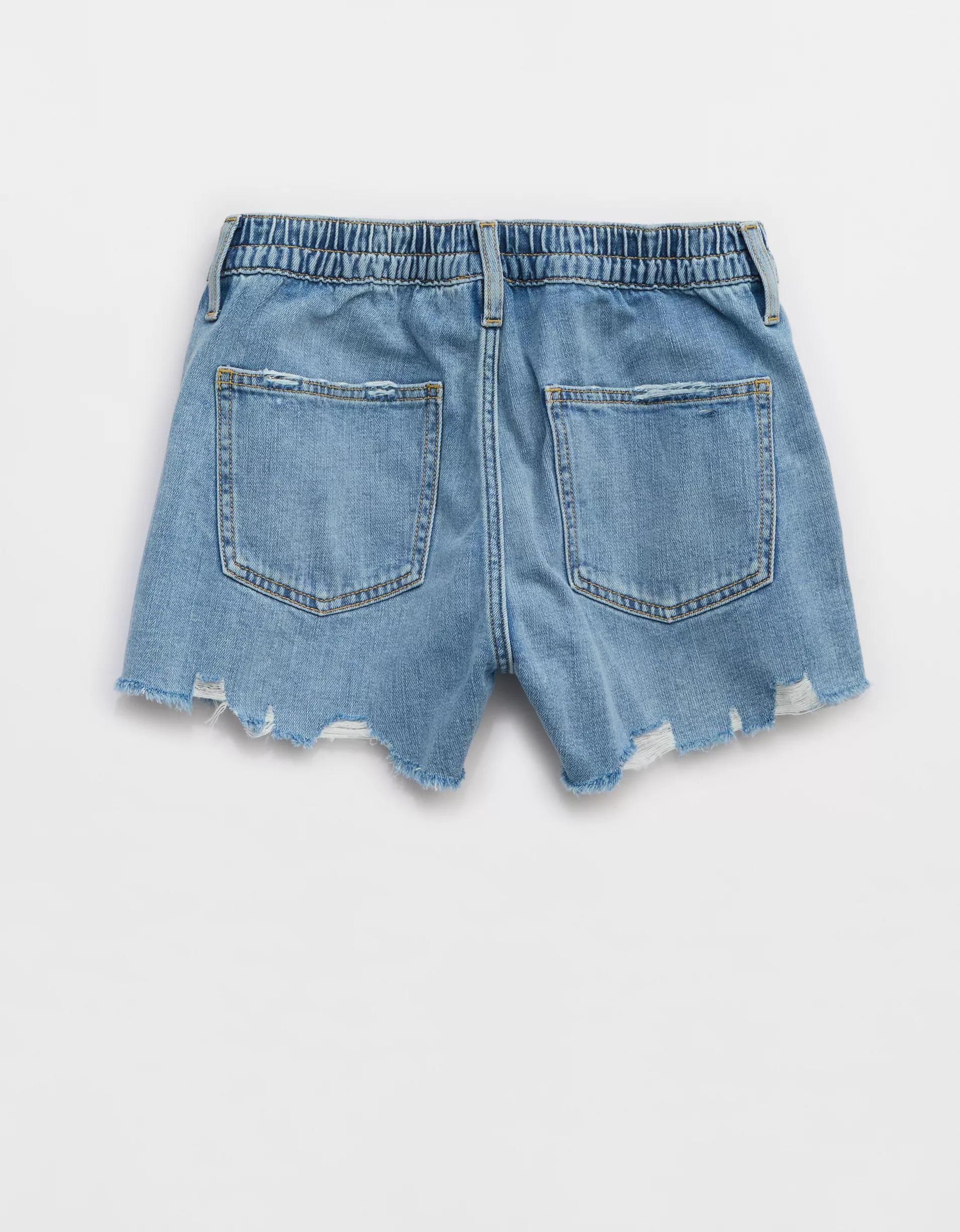 Aerie Daydream Distressed Denim Short Product Image