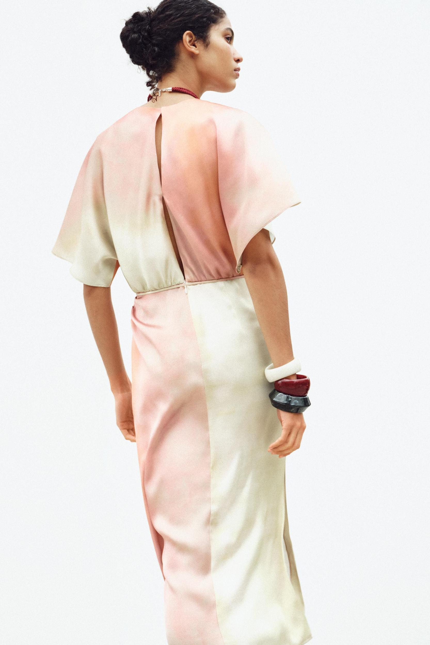 TIE DYE PRINT MIDI DRESS Product Image