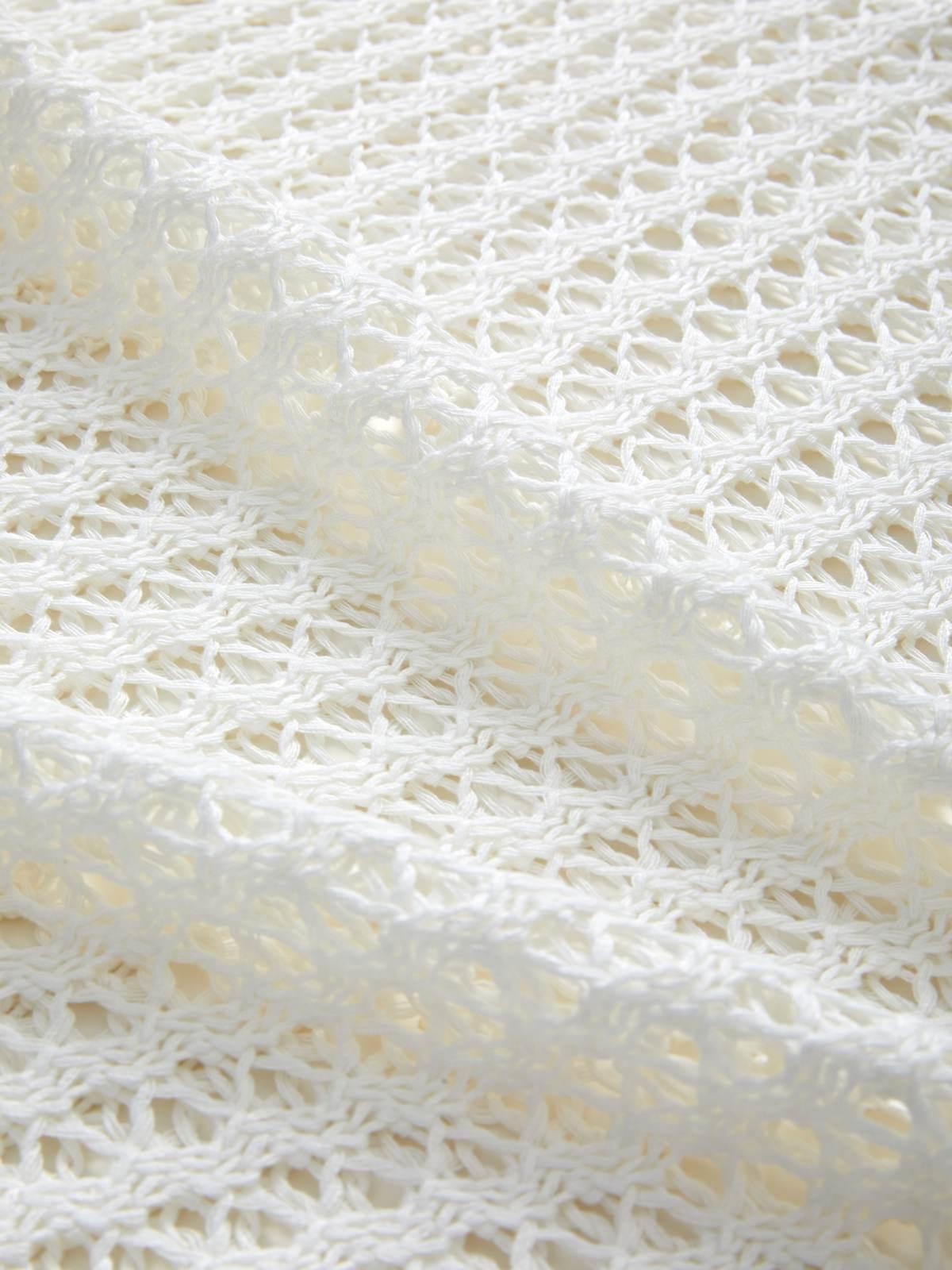 Hollow Out Crochet Long Sleeve Knit Top Product Image