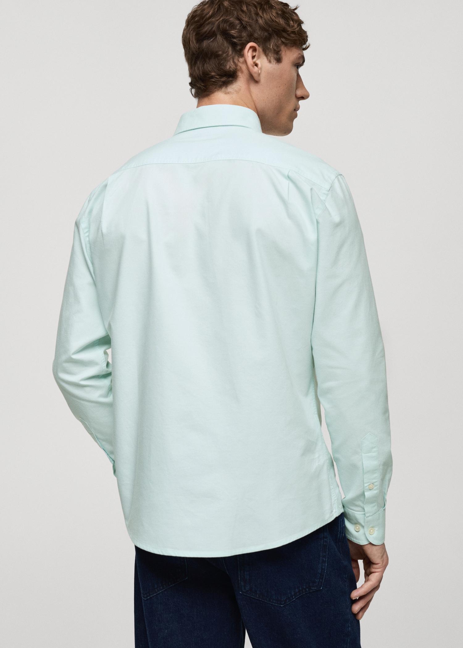 100% cotton Oxford shirt - Men | MANGO USA Product Image