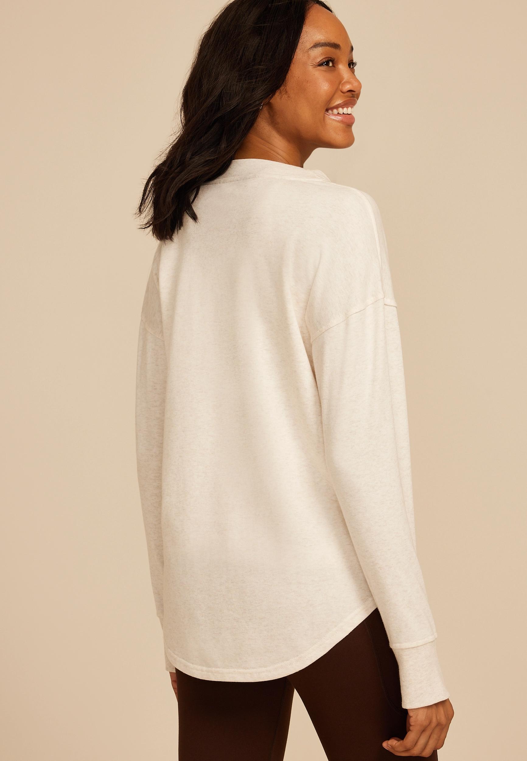 Heathered French Terry Snap Button Cardigan  Product Image