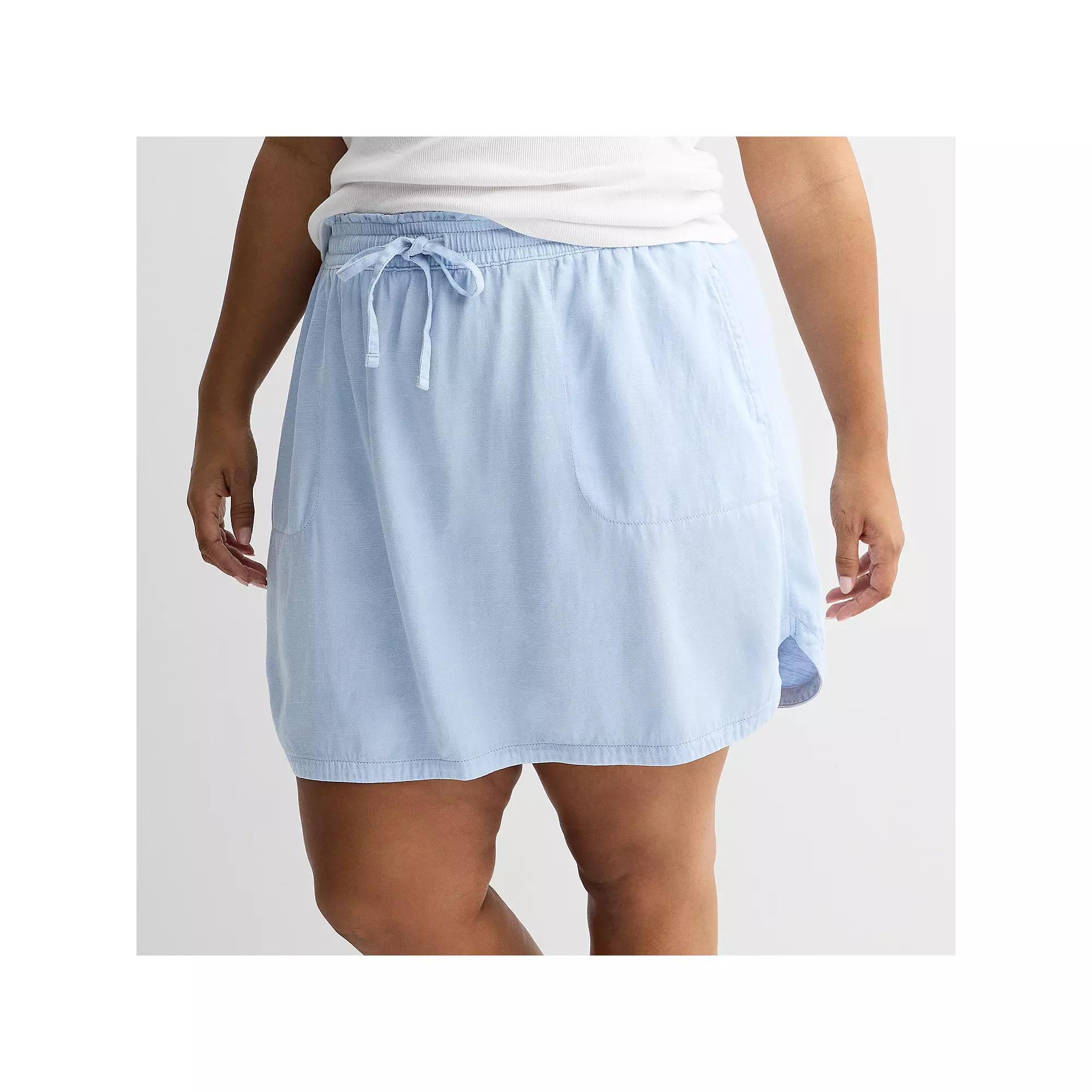 Plus Size Sonoma Goods For Life® Short Utility Skirt, Women's, Size: 5XL, Peri Dusk Product Image