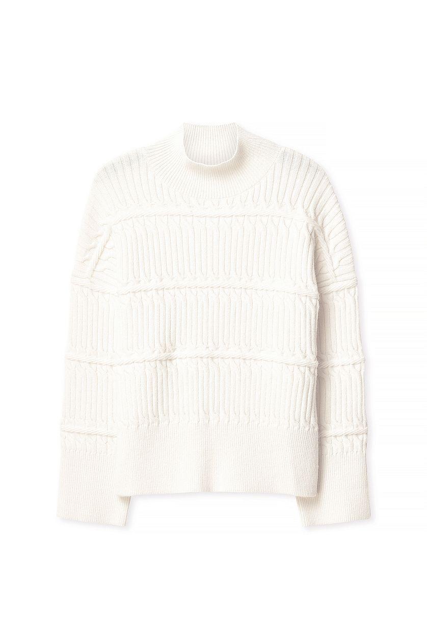 Cable Knitted Turtle Neck Sweater Product Image