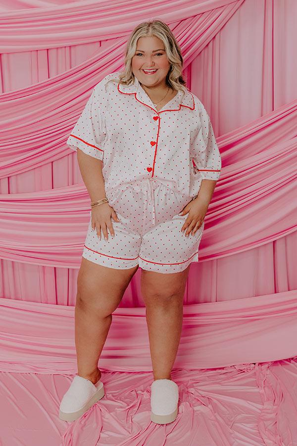 Stolen Hearts High Waist Satin Pajama Shorts Product Image
