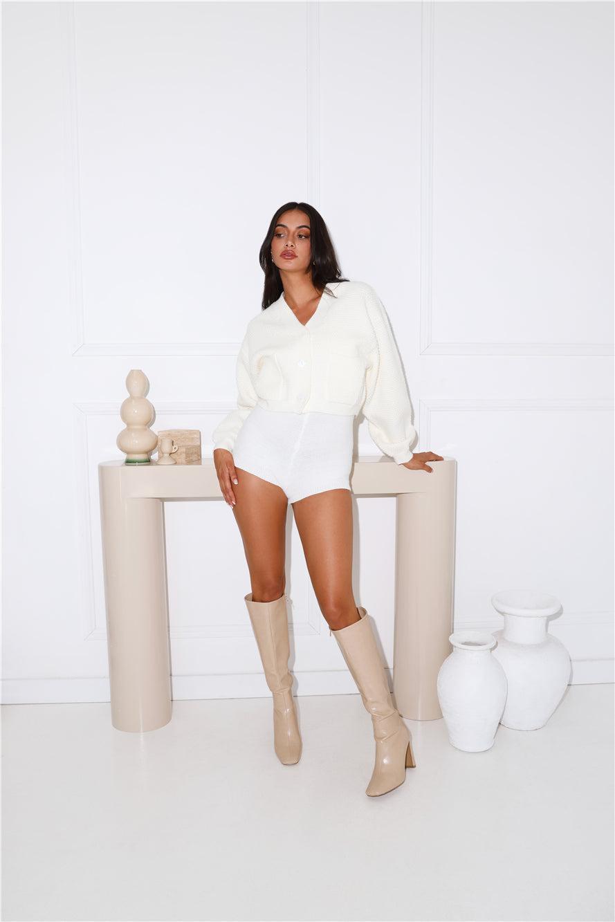 Alaska Knit Cardigan Cream Product Image