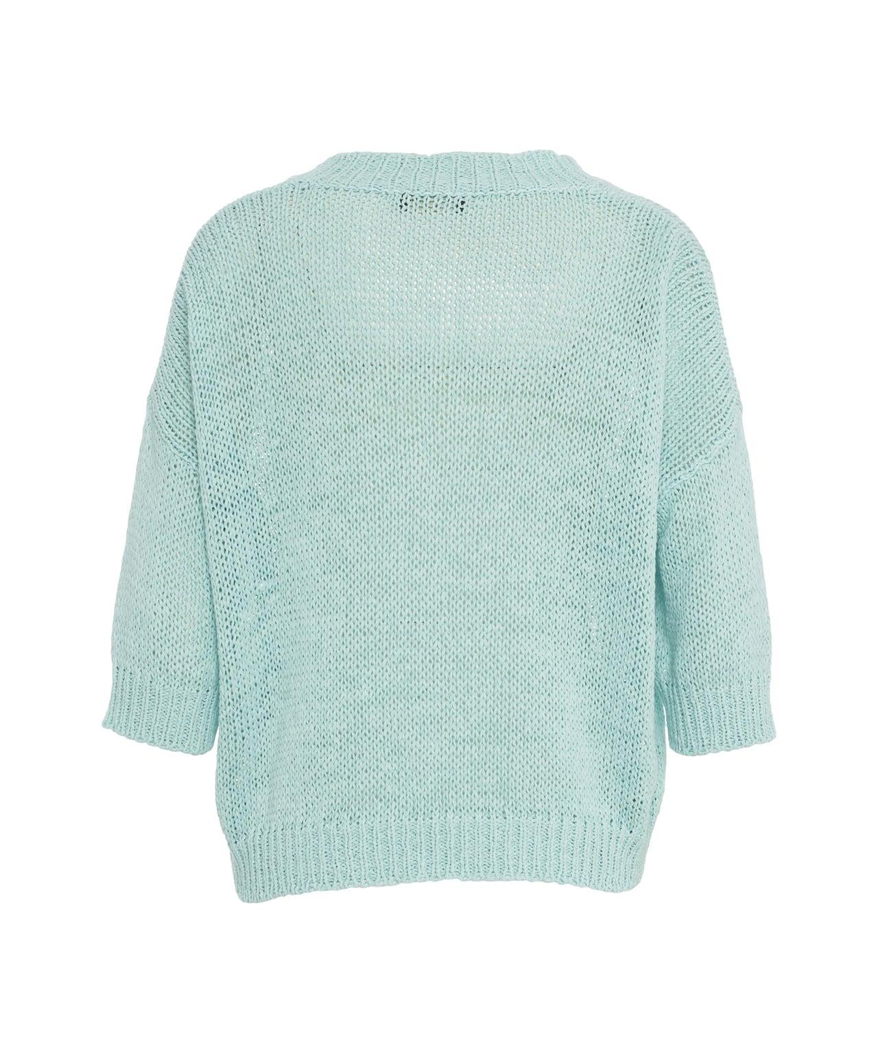 Knit sweater with V-neck Product Image